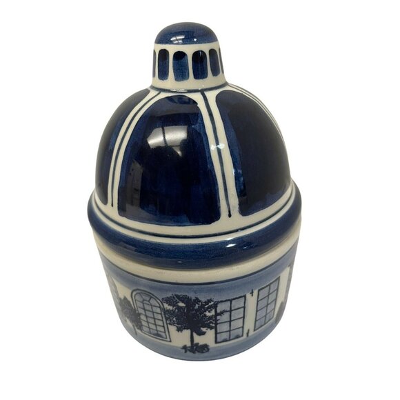 Vintage Handgemaakt DELFTS BLAUW Covered Sugar Bowl Old Dutch Kitchen Holland 4" - Picture 3 of 10